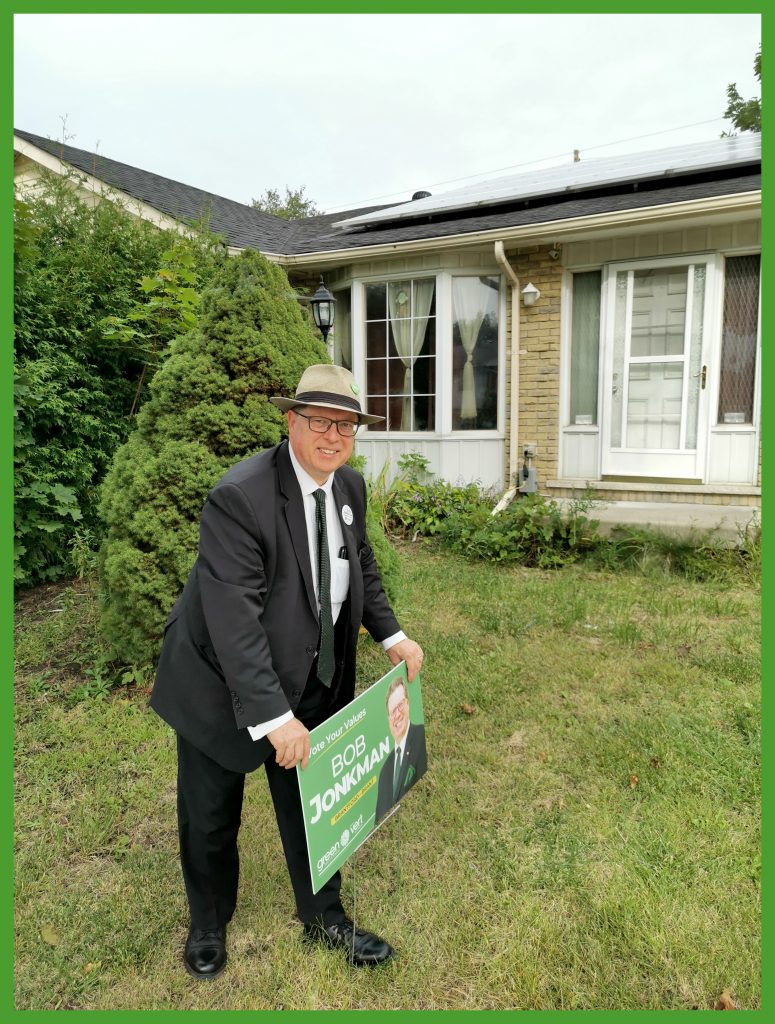 Bob puts up his first 2019 election sign