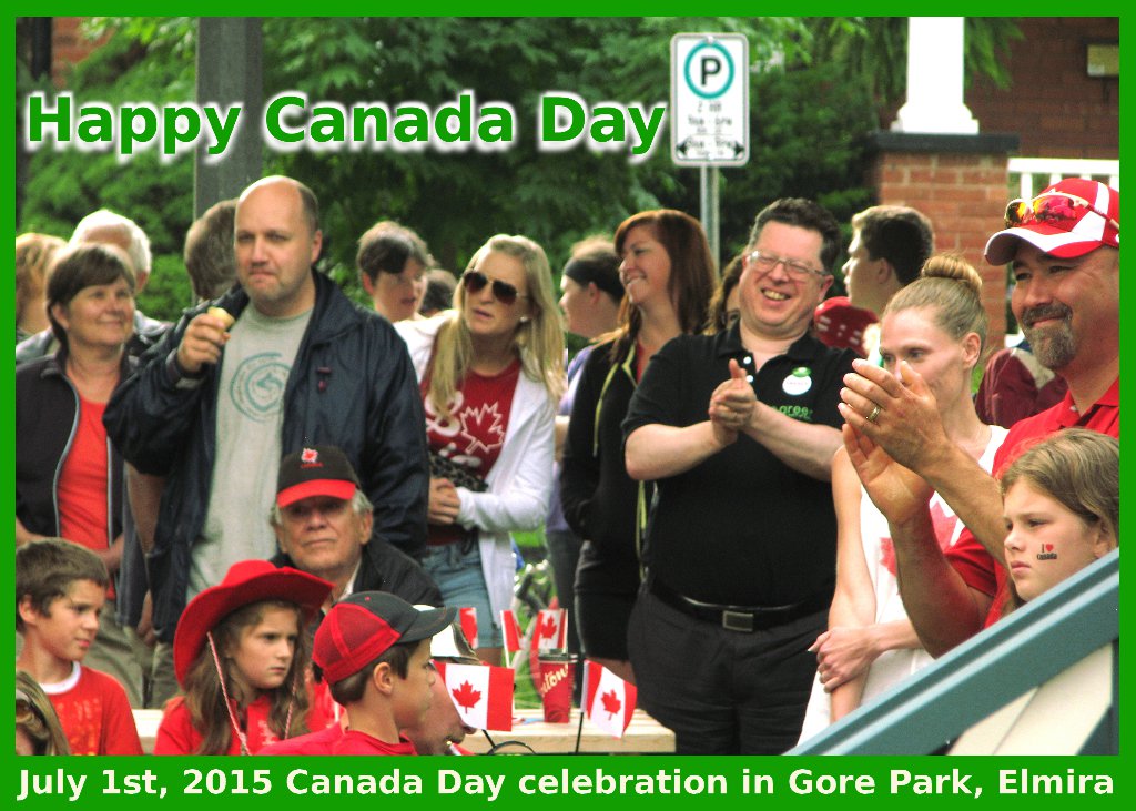 Bob Jonkman in the crowd - July 1st, 2015 Canada Day Celebration in Gore Park, Elmira 